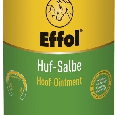 Frasco redondo de unctúo para cascos Effol com foco em crescimento saudável do casco