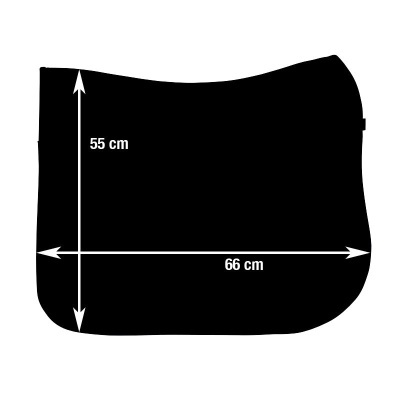 Protetor de sela preto com dimensões 66x55 cm