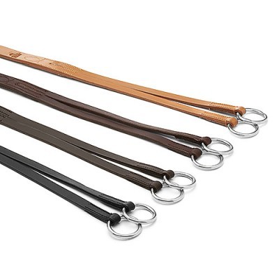 Pulseiras ou correias finas de couro em vários tons com argolas metálicas