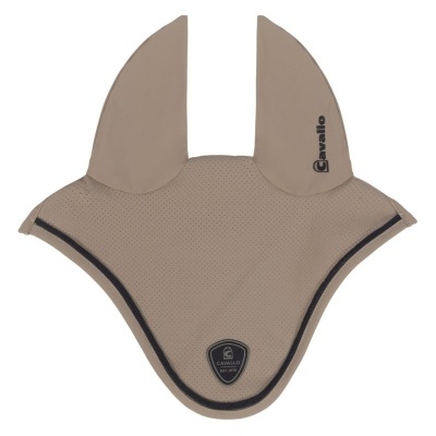 Cobre-orelhas bege para cavalo com logo Cavallo