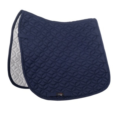 Blanquette de sela azul escuro acolchoada com interior branco