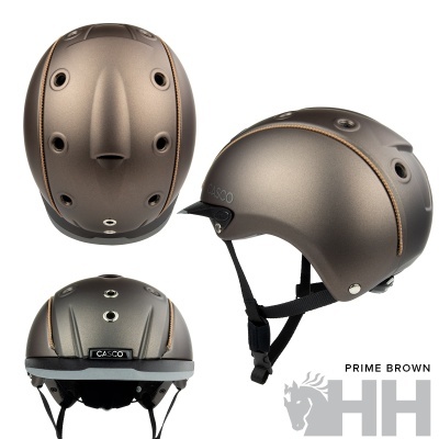 Capacete de bicicleta Casco Prime Brown castanho mate metálico com tiras pretas