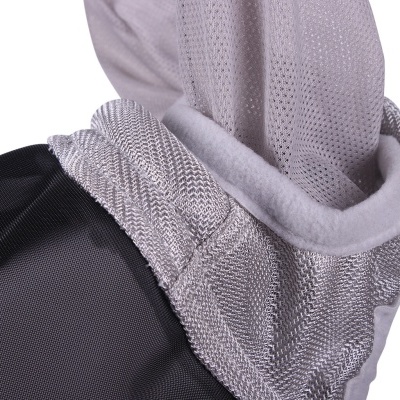 Luvas de proteção metálicas prateadas com punhos cinzentos