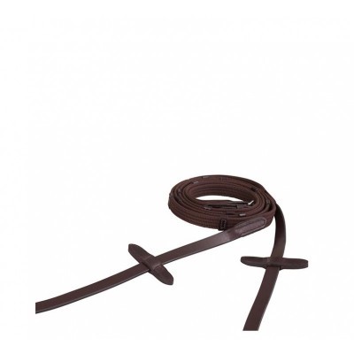 Rédea de couro castanho escuro