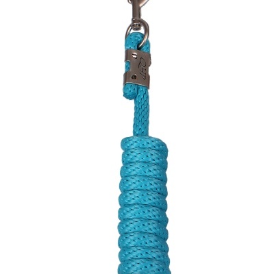corda trançada azul com mosquetão metálico