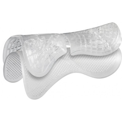 Suporte transparente para calcanhar e tornozelo com textura em relevo e perfurações