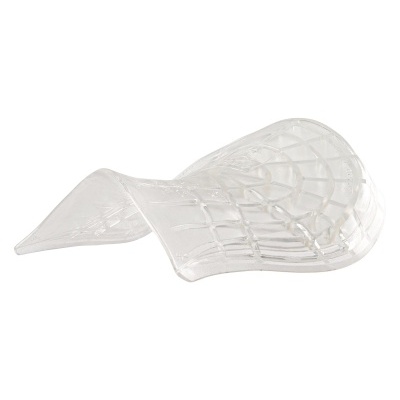 Sapata de silicone transparente anatómica com padrão quadriculado