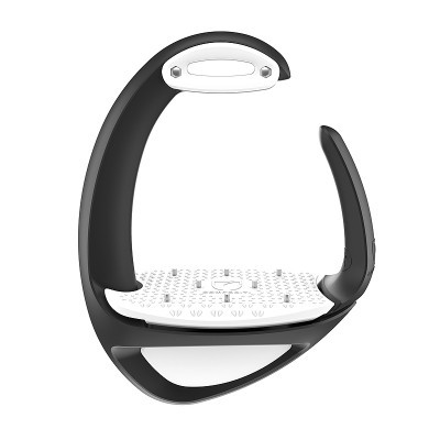 Estribo para cavalo preto com base branca antiderrapante