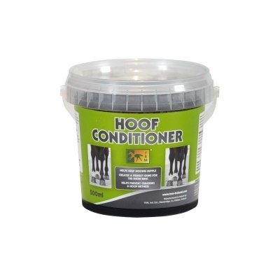 Condicionador para cascos de cavalo em vaso plástico transparente com tampa