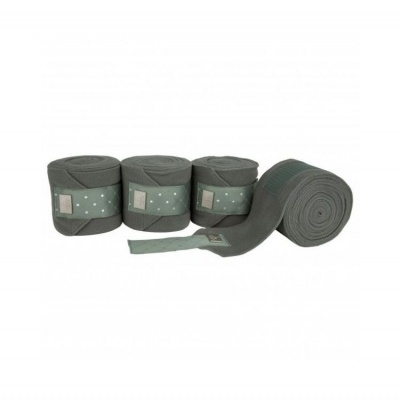 Conjunto de quatro bandas elásticas verdes enroladas