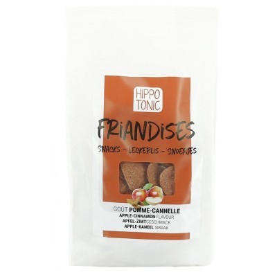 Pacote branco de snacks Hippo Tonic Friandises sabor maçã e canela