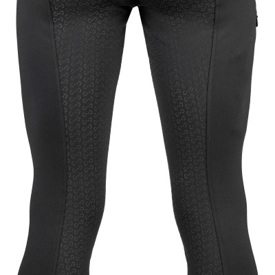 Calças desportivas pretas com padrão antiderrapante