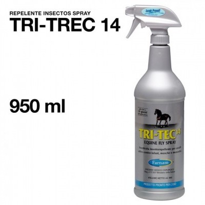 Spray repelente de insetos TRI-TREC 14 em garrafa de 950 ml com pulverizador