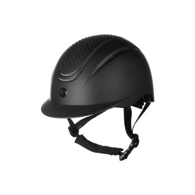 Capacete preto mate com correia de ajuste