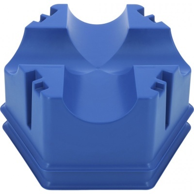 Suporte ou molde de plástico azul hexagonal