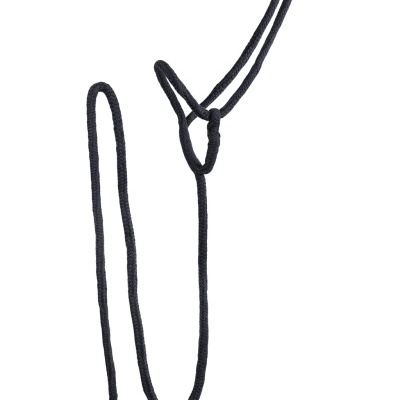 Cordão preto de tecido com laço simples