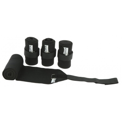 Bandagens elásticas pretas para desporto de combate com etiquetas AYOGY