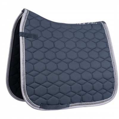 Tapete de sela cinzento escuro com padrão hexagonal