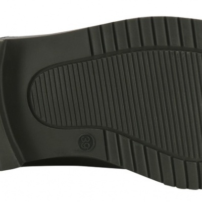 sola de sapato preta com padrão antiderrapante