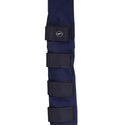 Proteção azul escuro com tiras de velcro pretas