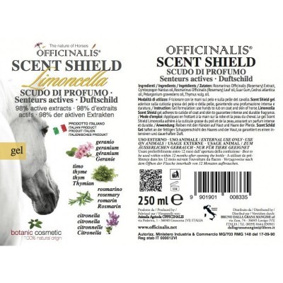 Gel SCUDO DI PROFUMO limoncella 250 ml com extratos naturais em embalagem branca