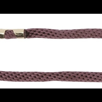 Trela trançada roxa para cão com fecho metálico prateado