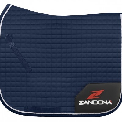 Manta de sela azul escuro com logo ZANDONA