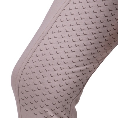 Tecido taupe elástico com padrão antiderrapante em relevo