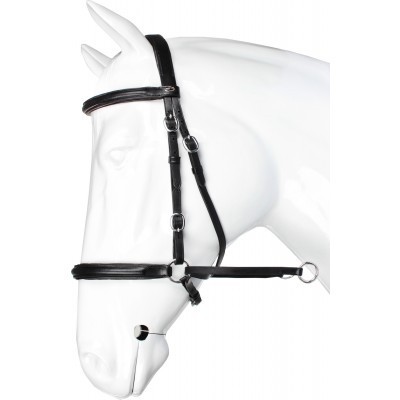 Cabresto preto em modelo de cabeça de cavalo branco