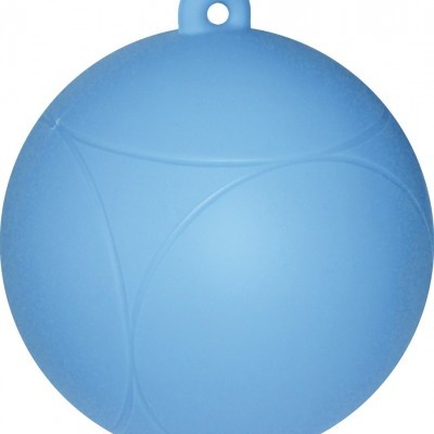 Bola azul redonda com anel para pendurar
