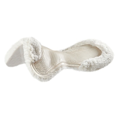 Sapata de estribo branca com pelo sintético