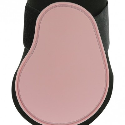 Protetor para joelho rosa e preto com superfície lisa e parte elástica