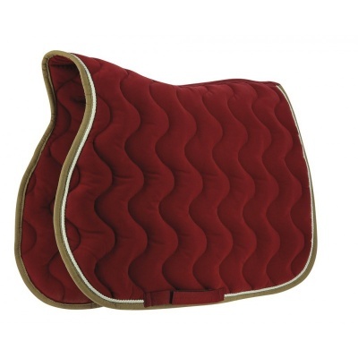 Manta para cavalo vermelha acolchoada com bordas castanhas