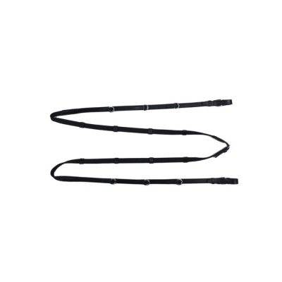 Cinta para suspender preta com fivelas de metal e tecido resistente