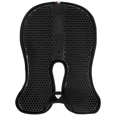 almofada preta assento textura colmeia corte ergonômico detalhe italiano