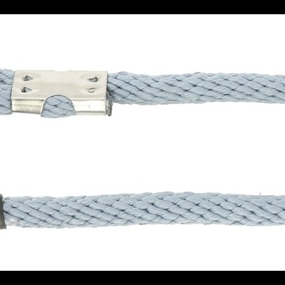 Trela para cão azul claro com mosquetão metálico e anel