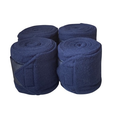 Conjunto de quatro vendas elásticas azuis enroladas com fecho de velcro