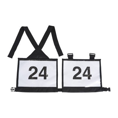 Dois coletes numerados com o número 24 em branco e preto.