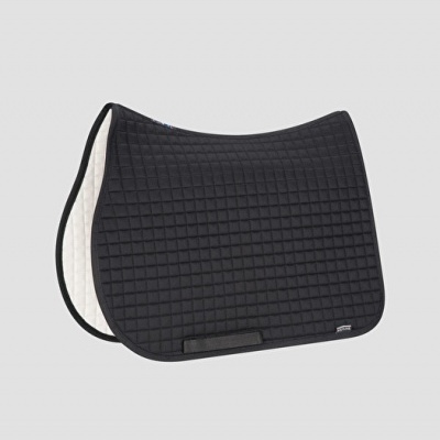 Sela para cavalo preta acolchoada com tecido quadrado