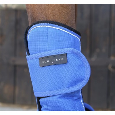 Proteção equina azul com etiqueta EQUITHÈME
