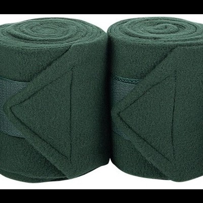 Conjunto de quatro bandagens elásticas verdes enroladas