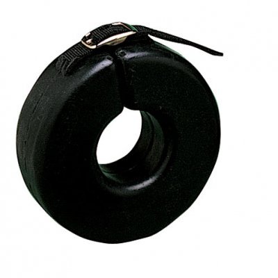 Anel de peso preto em formato de donut com correia preta ajustável