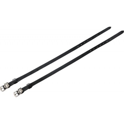 Dois cintos finos pretos com fivelas metálicas