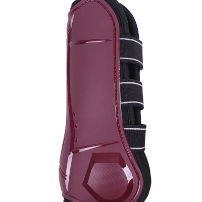 Protector para cavalo vinho com tiras elásticas pretas