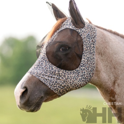 Máscara com padrão de chita em cavalo castanho claro