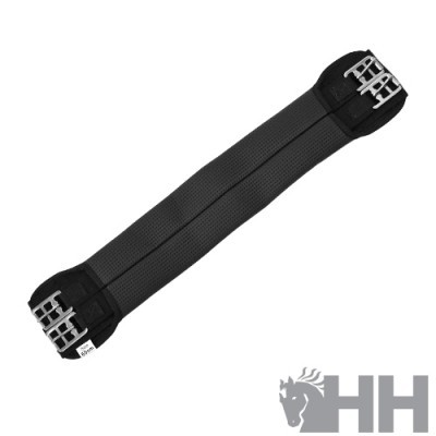 Cilha preta para cavalo com fivelas metálicas duplas