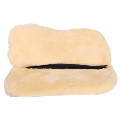 Capa de volante bege em pele sintética com interior preto