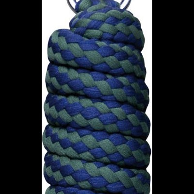 Corda azul e verde com gancho metálico