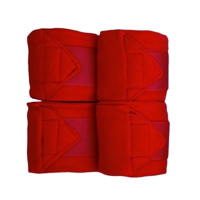 Quatro ligaduras vermelhas com velcro