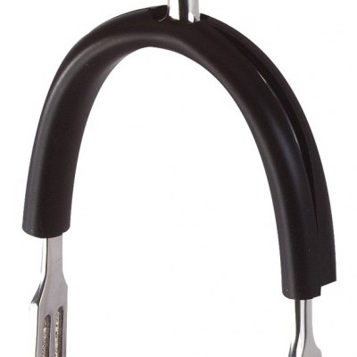 Espora de equitação metálica com cobertura preta